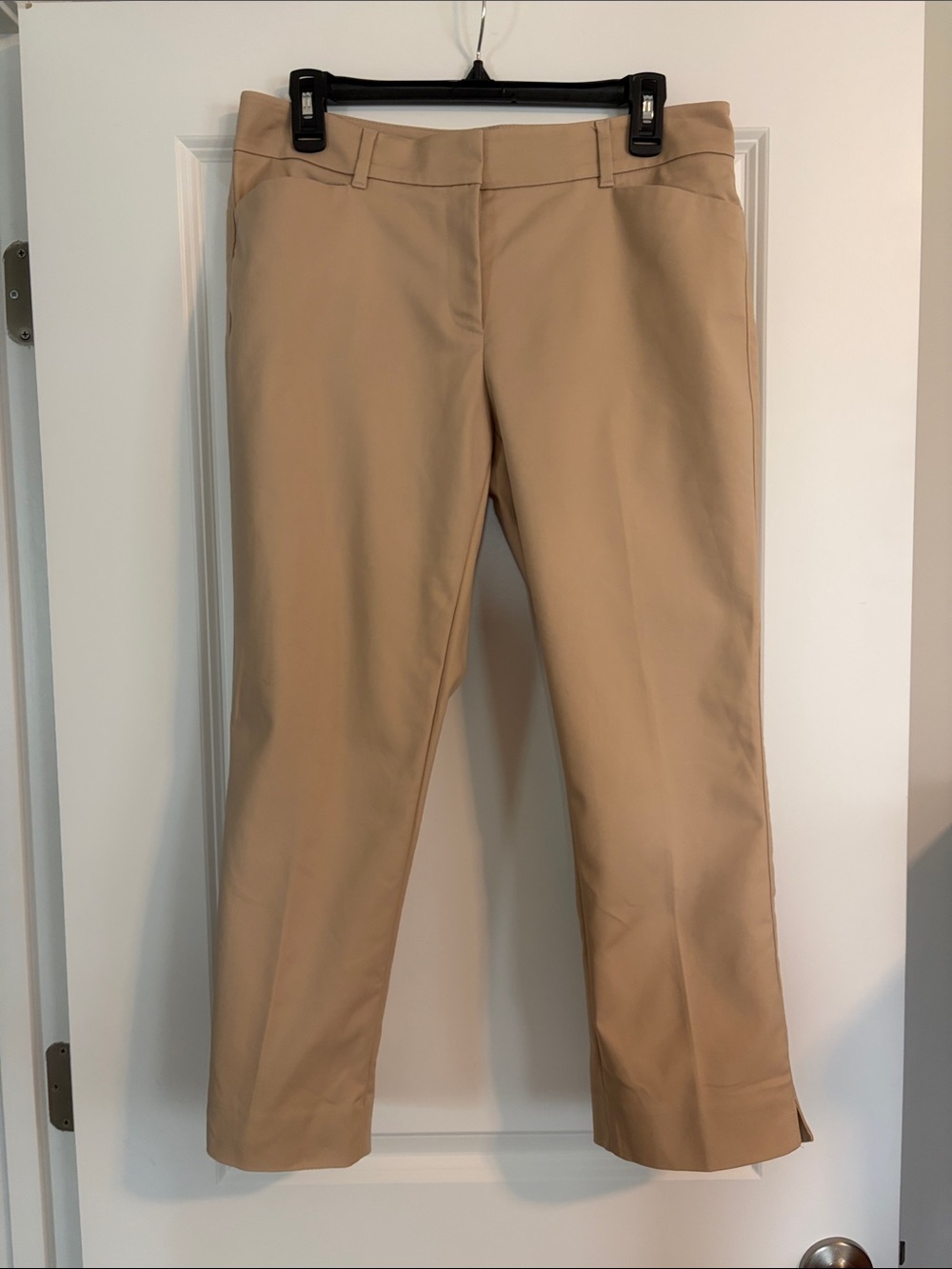 White House Black Market Straight Crop Khaki Dress Pants